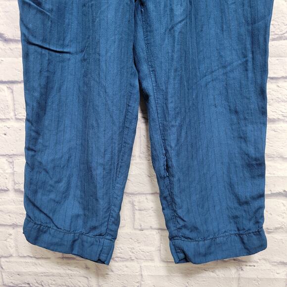 Hei Hei Eventide Linen Blend Cropped Pants Sz S Wide Band Resortwear Preppy - Picture 4 of 9